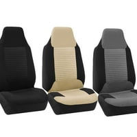 Група Премиум полиестерска ткаенина AFFB107Gray Сиво предно поставено капаче за седиште со автомобили со освежувач на воздухот