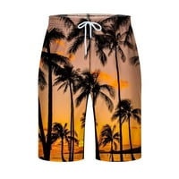 Шорцеви со турили Плус Големина За Мажи Секојдневни Модни Шорцеви За Печатење Со Џебови Еластични Панталони За Плажа Со Половината