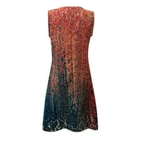 Фустани За Жени Плус Големина Печатење Без Ракави Фустан Со Цветен Дезен Макси Лабаво Вклопување Y2K Мода Елегантна Гроздобер