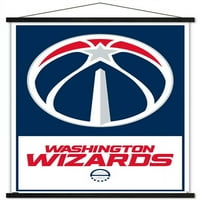 Вашингтон Визардс - Лого Ѕид Постер Со Магнетна Рамка, 22.375 34