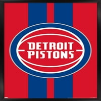 Детроит Пистонс-Лого Ѕид Постер, 14.725 22.375