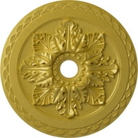 Ekena Millwork 5 8 OD 3 ID 2 P Bordeau Deluxe Medallion Medallion, богато злато со рачно насликани