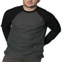 Termalаред маж со долг ракав Раглан термички кошула