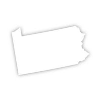 Пенсилванија Облик Налепница Налепница Умре Сече-Самолепливи Винил-Водоотпорен-Направени ВО САД-Многу Боја И Големини-на годишно