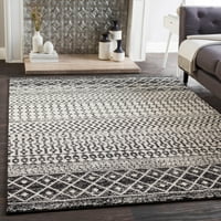 Уметнички ткајачи Елазиз Геометриска област килим, црна, 7'10 11 '