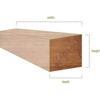 Ekena Millwork 8 H 8 D 60 W Rough Cedar Fau Wood Camply Mantel, Premium AdEd