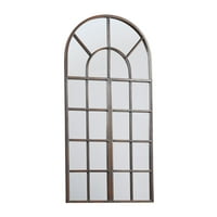 Декмод 24 48 Кафеав Прозорец Панел Инспириран Ѕид Огледало Со Заоблени Врвот