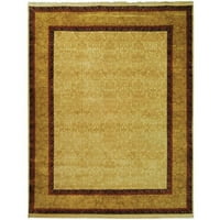 Преоден килим - Куп на волна од река Гангс -Војно злато од слонова коска од злато Транзитивен 10 голем правоаголник