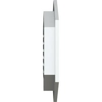 Ekena Millwork 30 W 20 H вертикално врв на вложување на венчавки: Функционален, PVC Gable Vent W 1 4 рамка за рамна трим
