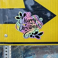 Винил Налепници Налепници На Среќен Божиќ V-Се Применуваат На Сите Мазни Површини Затворен Надворешен Браник Ѕид На Тамблер