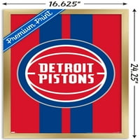 Детроит Пистонс-Лого Ѕид Постер, 14.725 22.375
