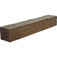Ekena Millwork 4 H 8 D 36 W Riverwood Fau Wood Camply Mantel, Premium Hickory