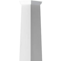 Ekena Millwork 12 W 08'H Craftsman Classic Square Tapered, мазна колона, тосканска капитал и база на Тоскан