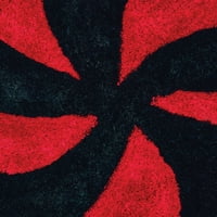 Обединети ткајачи Верија Агба Шаг црвена рака врежана полиестерска област килим