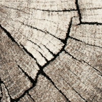 Лумакноти Рение Дабово Дрво 5' 7 ' Апстрактен Тепих Во Затворен Простор Браун