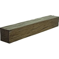Ekena Millwork 6 H 8 D 84 W Riverwood Fau Wood Camply Mantel, Premium Mahogany