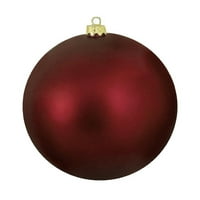 Мат Бургундија комерцијална распрскувачка божиќна топка украс 10 “