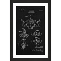 Воланот „Брод во волан“ црна хартија “врамена слика за печатење