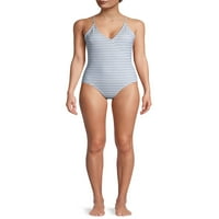 Вигос женски едноделен ласерски исечен костим за капење со фрлање назад