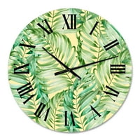 DesignArt 'Тропски лисја на тропскиот wallиден часовник на Monstera'